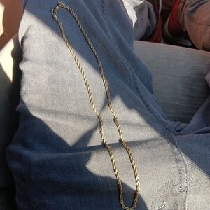 Gold Rope Chain Necklace